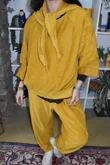 Terry B Lantern Sleeve Sweatshirt Mustard