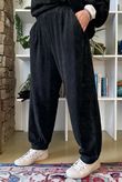 Terry B Relaxed Tapered Jogger Black