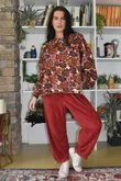 Terry B Relaxed Tapered Jogger Burgundy