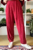 Terry B Relaxed Tapered Jogger Burgundy
