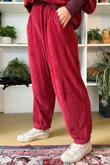 Terry B Relaxed Tapered Jogger Burgundy