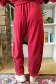 Terry B Relaxed Tapered Jogger Burgundy