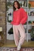 Terry B Relaxed Tapered Jogger Dusky Rose