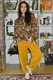 Terry B Relaxed Tapered Jogger Mustard