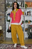 Terry B Relaxed Tapered Jogger Mustard