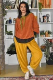 Terry B Relaxed Tapered Jogger Mustard