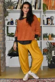 Terry B Relaxed Tapered Jogger Mustard