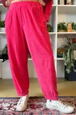 Terry B Relaxed Tapered Jogger Raspberry