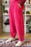 Terry B Relaxed Tapered Jogger Raspberry