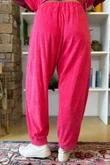 Terry B Relaxed Tapered Jogger Raspberry