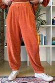 Terry B Relaxed Tapered Jogger Russet