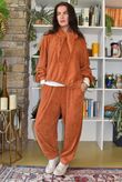 Terry B Relaxed Tapered Jogger Russet