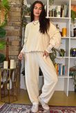 Terry B Relaxed Tapered Jogger Vanilla