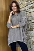 Terry B Scoop Dip Back Top Mocha