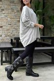 Terry B Scoop Dip Back Top Stone /8 =