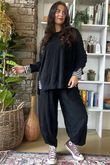 Terry Lite Chill Sweatshirt Black