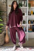 Terry Lite Chill Sweatshirt Burgundy