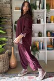 Terry Lite Chill Sweatshirt Burgundy