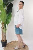 The Benji Linen Short Denim