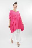The Edit Get Knotted Oversized Top Fuchsia