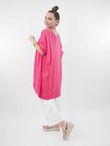 The Edit Get Knotted Oversized Top Fuchsia