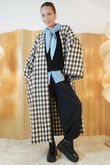 The Holland Houndstooth Longline Duster Jacket Chocolate /7 