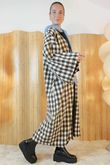 The Holland Houndstooth Longline Duster Jacket Chocolate /7 