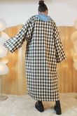 The Holland Houndstooth Longline Duster Jacket Chocolate /7 