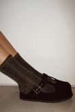 The Mary Jane Suedette Clog Black