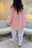 The Penelope Pillow Cotton Boyfriend Shirt Lilac Calypso /15 = ~