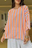 The Penelope Pillow Cotton Slouch Top Aperol Lilac