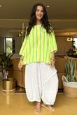 The Penelope Pillow Cotton Slouch Top Lemon Lime