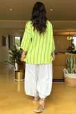 The Penelope Pillow Cotton Slouch Top Lemon Lime