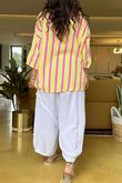 The Penelope Pillow Cotton Slouch Top Lemon Popsicle Pink 
