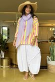 The Penelope Pillow Cotton Slouch Top Lemon Popsicle Pink 