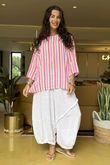 The Penelope Pillow Cotton Slouch Top Lilac Popsicle Pink