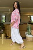 The Penelope Pillow Cotton Slouch Top Lilac Popsicle Pink