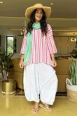 The Penelope Pillow Cotton Slouch Top Lilac Popsicle Pink