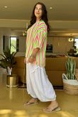 The Penelope Pillow Cotton Slouch Top Popsicle Pink Lime