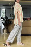 The Penelope Pillow Cotton Throw On Shirt Citronella & Calypso