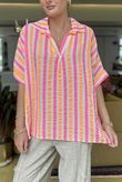 The Penelope Pillow Cotton Throw On Shirt Popsicle & Calypso