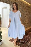 The Riviera Swing Dress Powder