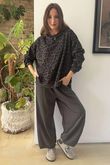 The Scamp Leopard Chillax Sweatshirt Dark Khaki