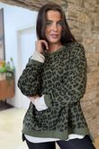 The Scamp Leopard Chillax Sweatshirt Olive /10 =