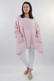 The Sicily Oversized Pocket Panel Top Blush