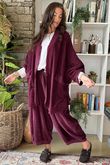 The Terry B Relaxed Zip Jacket Beetroot