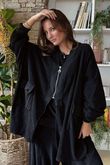 The Terry B Relaxed Zip Jacket Black