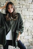The Terry B Relaxed Zip Jacket Deep Moss