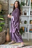 The Terry B Relaxed Zip Jacket Dewberry