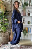The Terry B Relaxed Zip Jacket Navy 